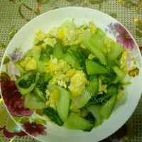 家常菜油菜炒鸡蛋