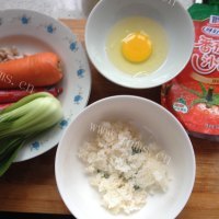 自制黄金米饭披萨做法图解3)
