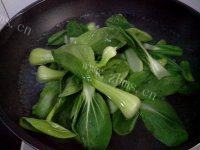 家常菜杏鲍菇炒油菜做法图解6)