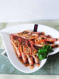 美味的清蒸大虾