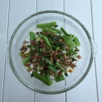 快手微波蚝油四季豆做法图解5)
