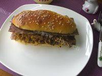 自己做的海苔肉松面包