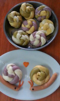 美味的花式奶香馒头做法图解13)