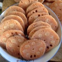 美味的红糖糯米藕