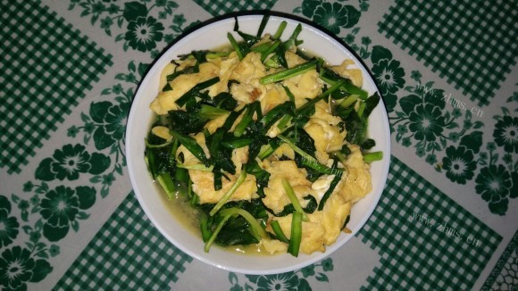 色泽鲜亮的韭菜炒蛋