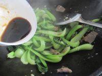 家常菜油菜炒肉做法图解8)