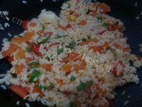 美味的西红柿鸡蛋炒饭做法图解6)