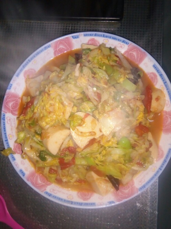 诱人的西红柿炒大头菜