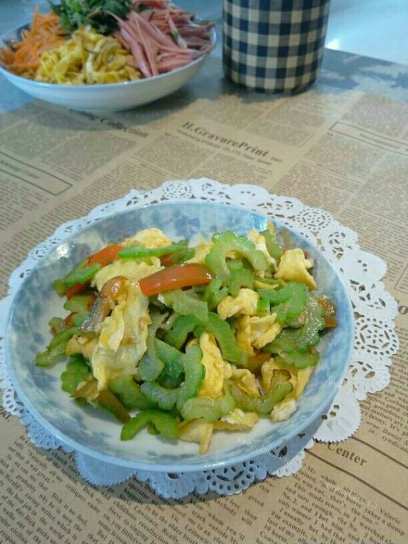 垂涎欲滴的苦瓜炒蛋