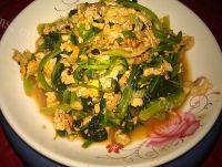 菠菜炒蛋自制