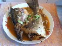 饱满的红烧鲈鱼