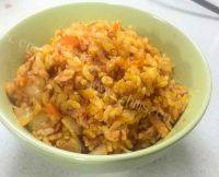 美味韩式辣白菜炒饭做法图解8)