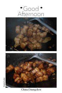 诱人的土豆红烧肉做法图解3)