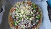 美味的韩式五花肉披萨做法图解8)