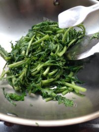 家常菜蒜香茼蒿做法图解6)