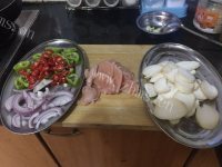 妈妈做的杏鲍菇鸡肉披萨做法图解2)