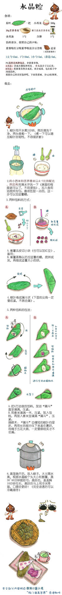 好吃的苦荞香米粽做法图解1)