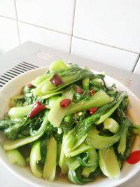 家常菜炝炒小白菜