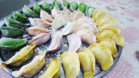 美味的五色饺子闹中秋做法图解6)