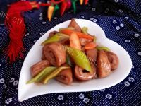 家常菜青椒炒肥肠