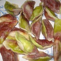 自己做的三色水饺