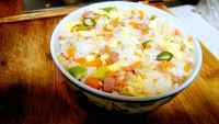 缤纷蛋炒饭做法图解8)