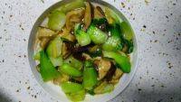 家常小素之香菇扒油菜做法图解7)