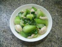 家常菜蘑菇炒青菜