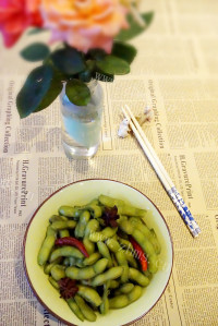 下酒菜盐水毛豆