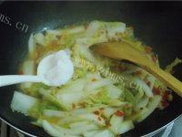 家常菜剁椒大白菜做法图解5)