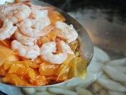 自制虾仁炒年糕做法图解9)