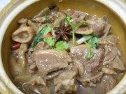 美味的香辣魔芋烧鸭做法图解3)