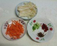 家常菜清炒金针菇做法图解1)