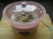 蒜蓉蒸基围虾做法图解4)