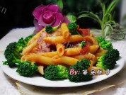 美味的番茄培根意面