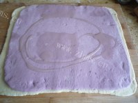 香甜豆沙馅紫薯螺旋馒头的做法图解八