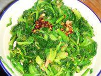 下酒菜菠菜拌花生米做法图解4)