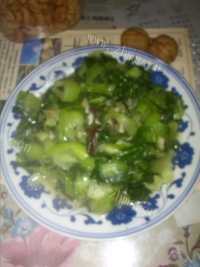 美味的青菜炒香菇做法图解9)