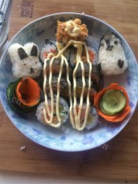 美味的肉松卷寿司做法图解13)