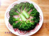 好吃的西兰花扣鹅掌做法图解8)