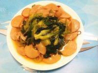 秀色可餐的杏鲍菇炒油菜