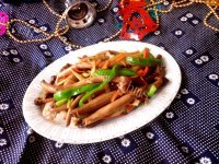 好吃的煸炒茶树菇做法图解8)