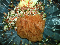 美味的鸡肉豆腐饼做法图解6)