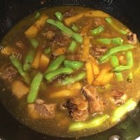排骨豆角焖面做法图解6)