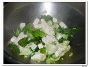 家常菜油菜豆腐做法图解4)