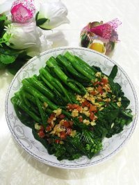 家常菜白灼芥蓝