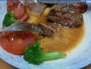 美味的香煎黑椒牛排