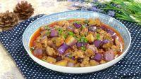 家常菜茄子炒肉末