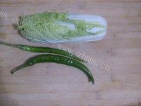 娃娃菜炒肉做法图解1)