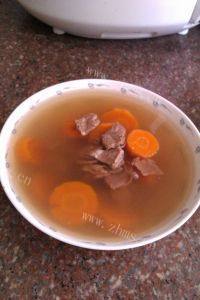 胡萝卜牛肉汤做法图解7)